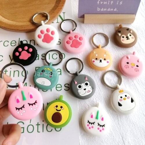 For AirTag Cover cute funny dog cartoon silicone Protection Anti-lost Protective case For Air Tag Cover