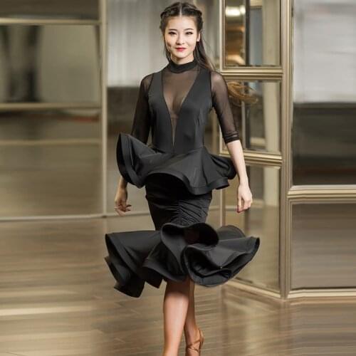 Red latin dance dress fringe women latin dress dancing clothes Dancewear dress latina salsa dress latin dance costumes for women