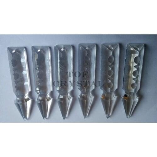 15Pcs Clear Glass Crystal Long Spear Prism Chandelier Parts 3 Inches chandelier Crystal prisms Free Shipping