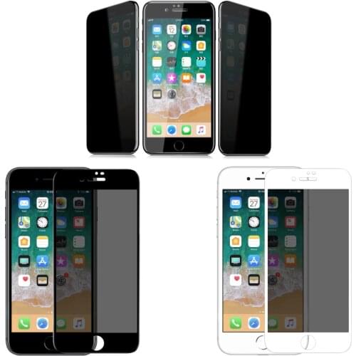 2.5D Anti-Spy Tempered Glass Full Cover Privacy Screen Protector For iphone 12 Pro Max Mini 11 XR Xs X 7 8 SE Black White