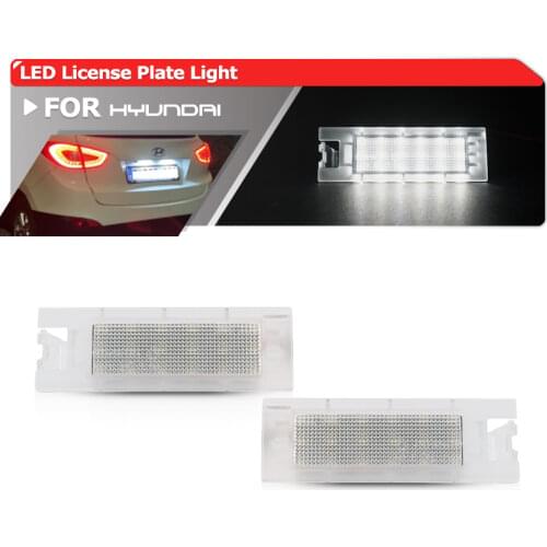 For Hyundai Tucson 2010-2014 IX35 2010-2014 Error Free White Rear SMD Led License Plate Lights 2PCs