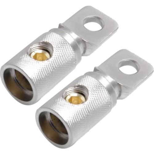 2 Pieces Heavy Duty 0 Gauge Screw Wire Coupler Butt Ring Terminal Connectors