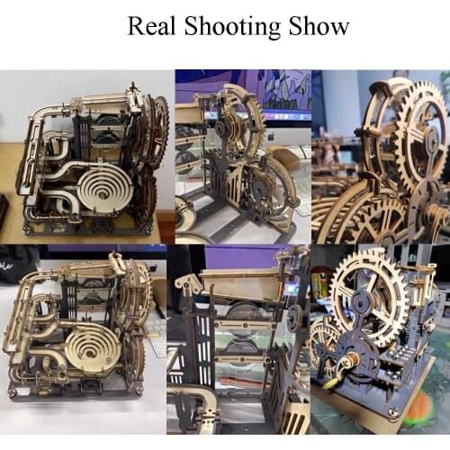 253pcs 3D Building Blocks Future City Handmade Craft DIY Wooden Model Assembly Brick Toy 8+ Children Intelligence Adult Toy Gift