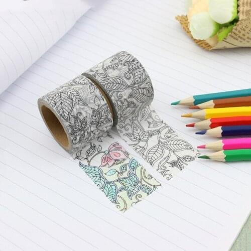 30mmX5m painting washi tapes color Dividing Stickers border masking adhesive paper washi tape DIY Scrapbooking Hand account
