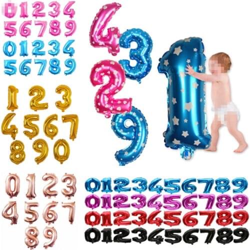 40 Inch Foil Balloon Large Helium Number Balloons Wedding Decoration Birthday Party Souvenirs Favors Golden Silver Pink Blue Red