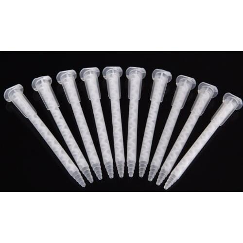 50pcs/lot MA5.4-17S Static Mixer Nozzle Mixing Tip Plastic Tube Epoxy Nozzles for Epoxy Resin Adhesive Tool 50ml