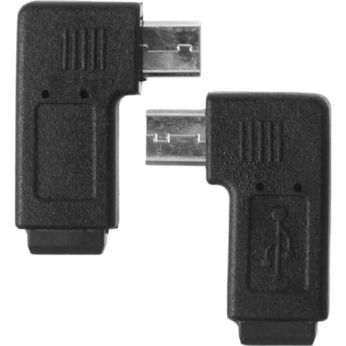 90 degree Left & Right Angled Mini USB 5Pin Female To Micro USB Male Data Sync Adapter #221