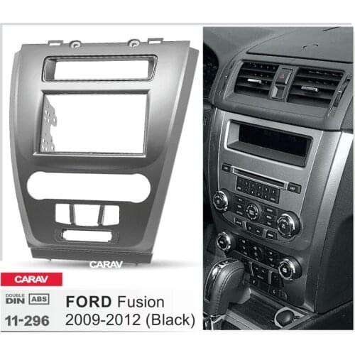 CARAV 11-296 Car Radio Fascia Panel for FORD Fusion 2009-2012 (Black) Stereo Fascia Dash CD Trim Installation Kit