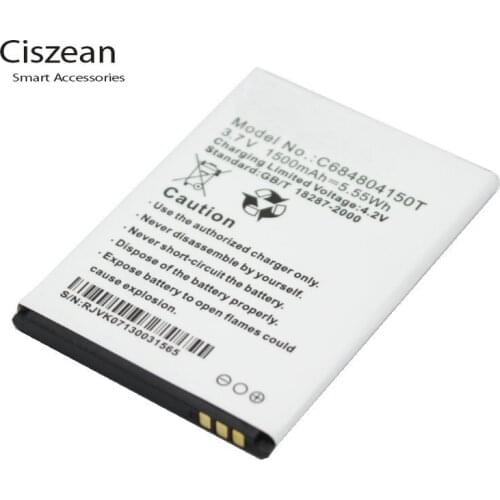 Ciszean 5x 3.7V 1500mAh Replacement Li-ion Battery C684804150T For BLU DASH 4.0 D272 D272A batteries
