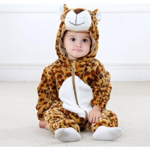 Boy Girl Baby Clothes Flannel Animal Sculpture Bodysuits One-Pieces Cute Jumpsuit Tiger Duck Baby Costumes Neonatal Cloth