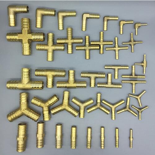 Straight Or Elbow Brass Hose Pipe Fitting 6mm 8mm 10mm 12mm Barb Splicer 1/8" NPT Male Thread Copper Barbed Coupling Connector
