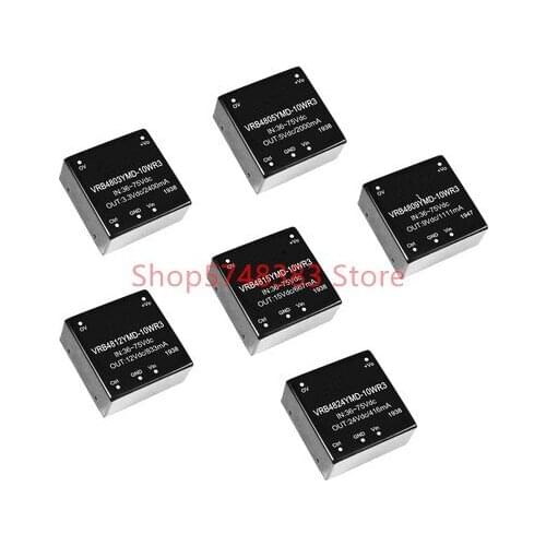 VRB4803YMD-10WR3 VRB4805YMD-10WR3 VRB4809YMD-10WR3 VRB4812YMD-10WR3 VRB4815YMD-10WR3 VRB4824YMD-10WR3 Wide voltage input 36-75v