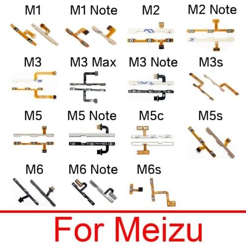 Volume & On Power Flex Cable For Meizu Meilan M1 M2 M3 M3s M5 M5s M5c M6 M6S Max Note Switch Button Key Side Flex Ribbon Repair