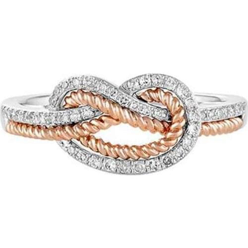 Hainon New Arrival Fashion Hollow Crystal Love Heart Shaped Wedding Rings Womens Cute Clear Zircon Engagement Rings Jewelry