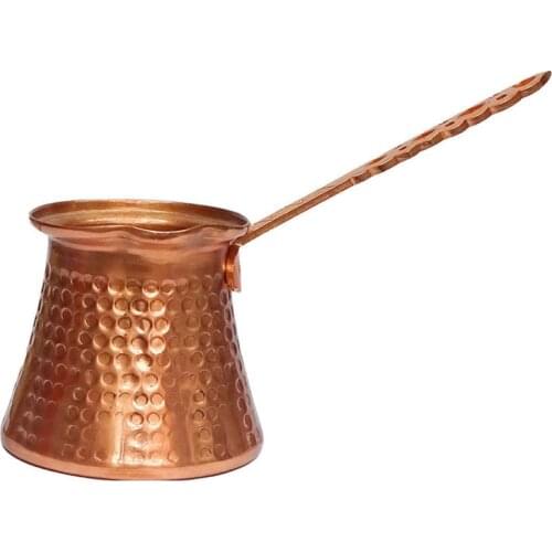 Good Quality Durable Pot coffee Turkish Coffee Pot 320Ml coffee Turkish copper coffee maker with wooden handle (handmade)