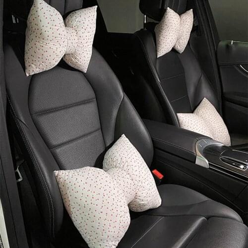 Small Flower Creative Four Seaons Bowknot Universal Car Waist Neck Pillow Interior Accessories