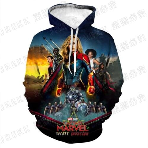 Fashion Mens Hoodies 3D Print Marvel The Avengers Boy Girl Children Sweatshirts Oversize Women Pullover Clothing