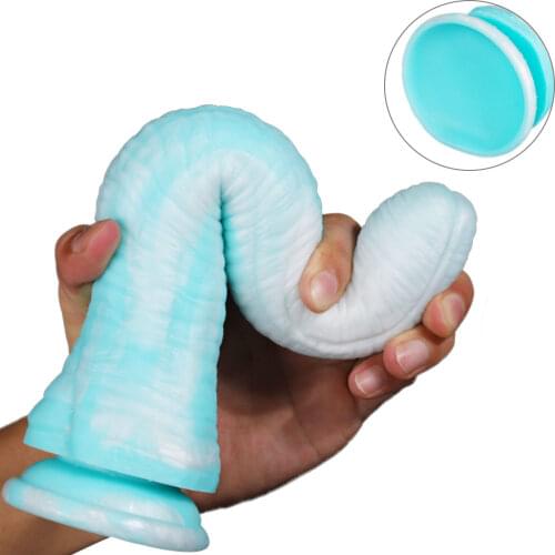 Soft Silicone Animal Penis Safety Dildo with Powerful Sucker Female Masturbation Tool Adult Product G-spot Vagina Stimulator