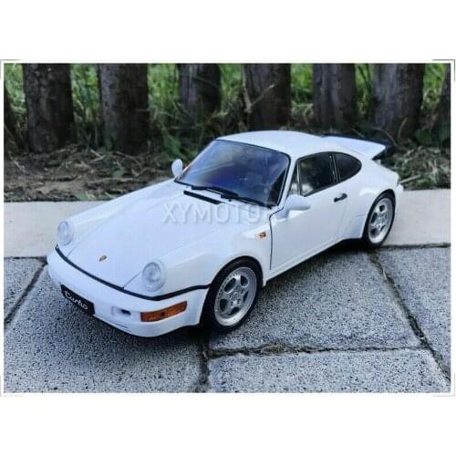 New Welly 1:18 For Porsche 964 Turbo Diecast Model Car Sports Car Gift Collection Display White Metal,Plastic,Rubber
