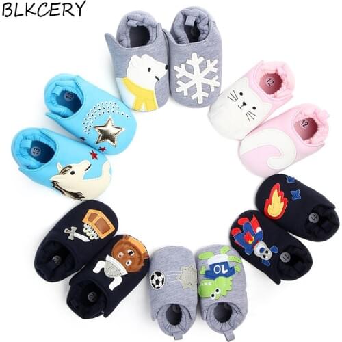 New Baby Girl Shoes for Boy Infant Princess Slip on Footwear Anti-slip Soft Sole First Walkers Toddler Anime Animals Crib Shoes