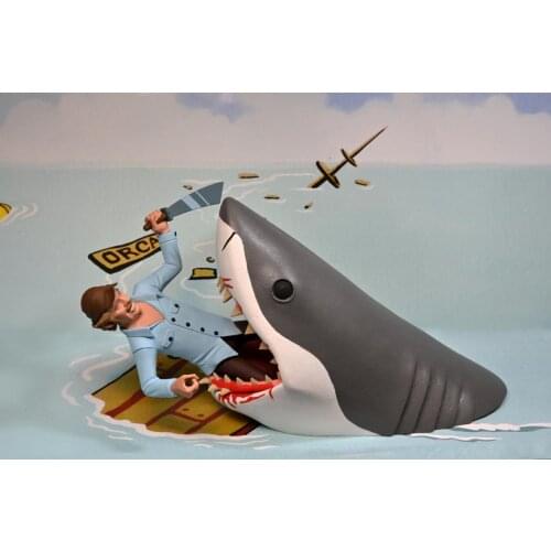 New Arrival NECA Toony Terrors Jaws Sam Quint And Shark Model Movie PVC Action Figure Toys