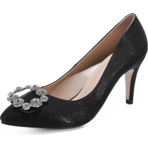 New wedding shoes in the spring of 2019 with high heels pointed mouth shallow womens shoes of 40-43