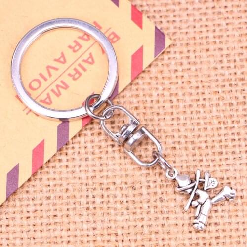 New Fashion Keychain 15x17mm wanderer rover boy Pendants DIY Men Jewelry Car Key Chain Ring Holder Souvenir For Gift