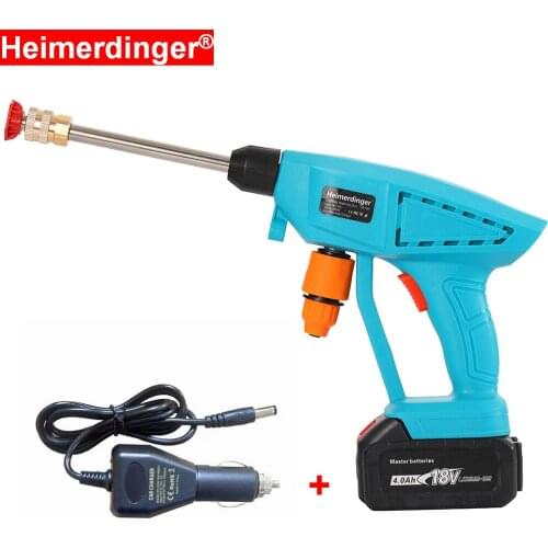 18V Rechargeable Lithium Battery Powered Portable Wireless Cordless High Pressure Washer Cleaner with Car Charger