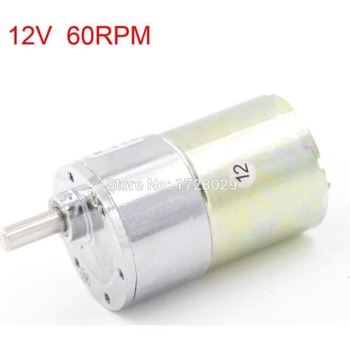 ZGB37RG 6mm Shaft Diameter DC Gear Reduction Motor 12V 60RPM