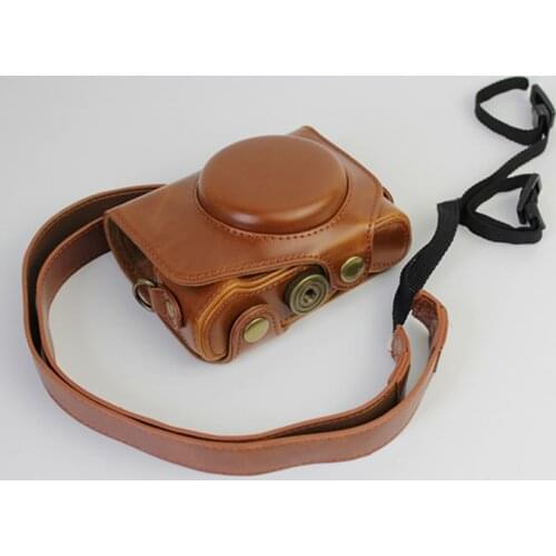 Retro Vintage PU Leather Camera Case Bag For canon PowerShot SX700 SX710HS SX700HS SX710 Portable cover