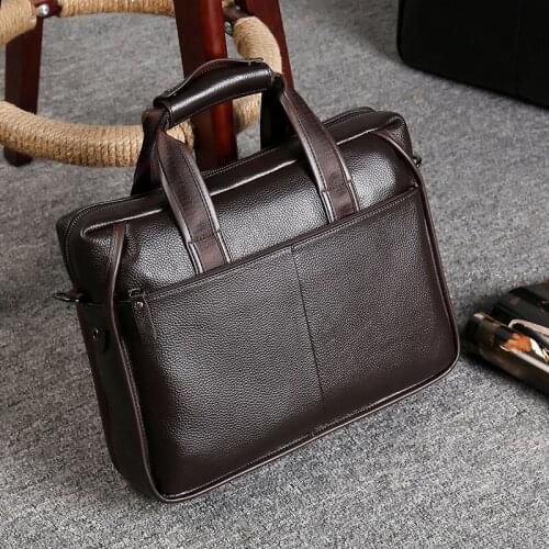 Luxury men vintage genuine leather briefcase business laptop bags men designer handbags messenger bag high quality