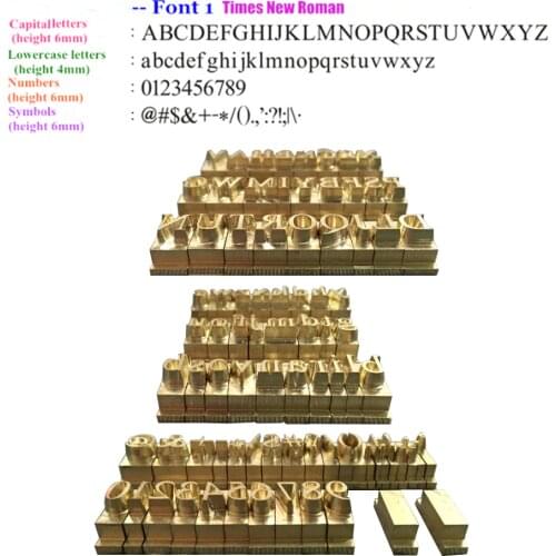 Diy metal brass cake leather hot stamping letters numbers and symbols set for gold stamping tools