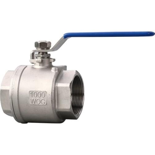 Female Straight Two-pieces Full Ports 304 Stainless Steel Ball Valve