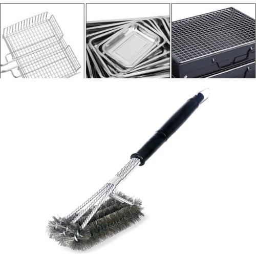 Grill Cleaning Brush BBQ Tool Barbecue Grill Brush Stainless Steel Brushes Cleaner Outdoor BBQ Accessories for Gas Grilling Gra