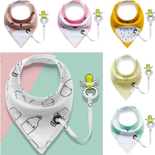 Saliva Towel Baberos Bebes Baby Bibs & Anti-drop Rope Super Absorbent Infant Cotton Bandana Dribble Bib Scarf Newborn Feeding