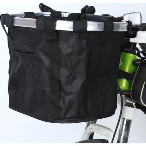 Bike Basket Pouch Folding Bicycle Front Bag Waterproof Bicycle Handlebar Basket Cycling Top Tube Frame Pet Cat Dog Carrier Bags