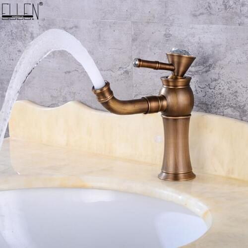 Vidric Bathroom Sink Faucet Basin Faucets Gold Color Deck Mounted Bathroom Mixer Faucets Black Finish With Diamond ELS1512G