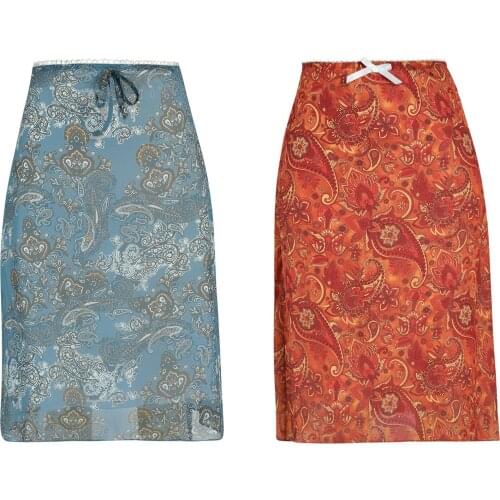 Fashion Slim Female Midi Skirt,2021 Hot Outfits Adults Floral Print High Elastic Waist Skirt for Summer Autumn,S/M/L