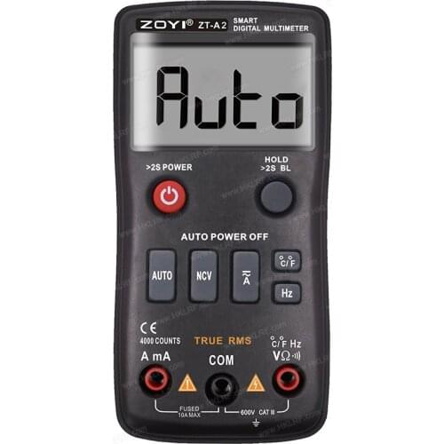 ZT-A2 Digital Multimeter Pocket Size residential multimeter AC DC Voltage Current Resistor temperature NCV Tester