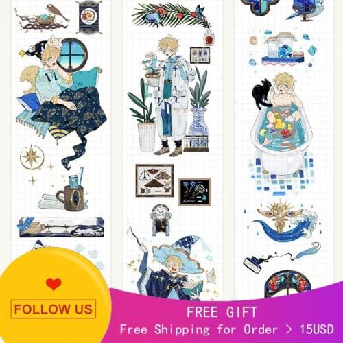 1 Loop Mercury Mirror Decorative Washi Tape Sample Magic Boys One Day Take Paper