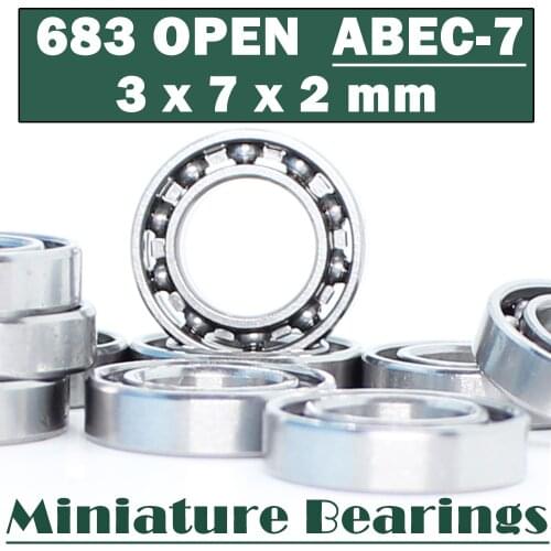 683 Ball Bearing 3x7x2 mm 10PCS ABEC-7 Non Standard Deep Groove Open Bearings S683K 618/3 1000083 L-730