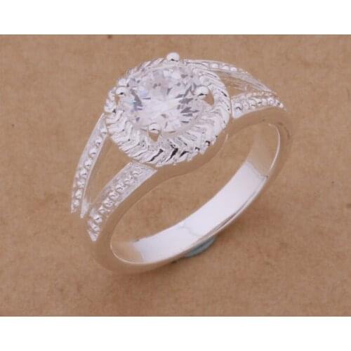 AR130 Fashion Jewelry Silver Color Gifts Popular Rings For Women Crystal Grain Stones /agsaixza Axkajora