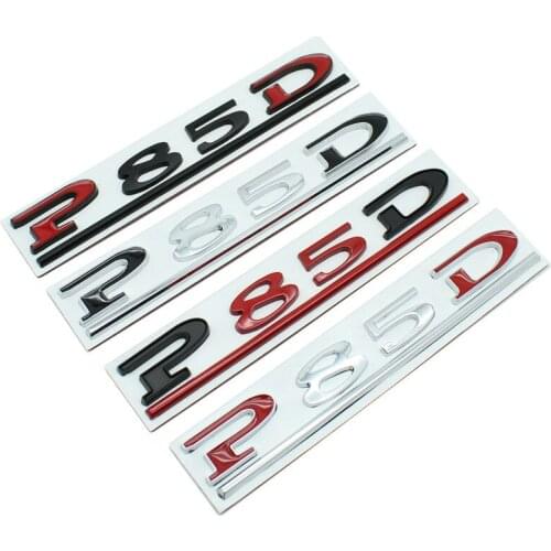 Car 3D Metal Decals Sticker For Tesla Model 3 X S Y P85D Logo Car Rear Trunk Letters Emblem Badge Styling Stickers Accessories