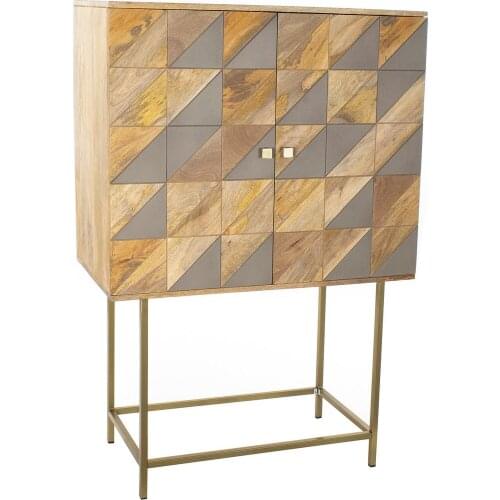 Sideboard DKD Home Decor Noble Grey Brass Mango wood (93 x 45 x 143 cm)