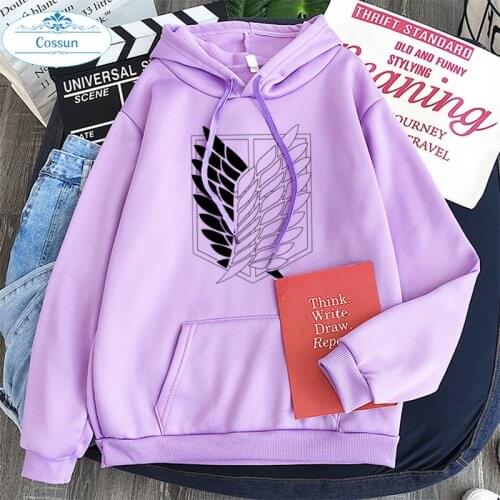 COSSUN Hot Japanese Anime Graphic Hoodies Men Kawaii Naruto One Piece Demon Slayer Attack on Titan Harajuku Sweatshirt Unisex