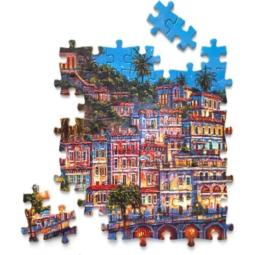 Wooden puzzle 1000 large adult decompression boy and girl landscape painting romantic Venice family party couple gift