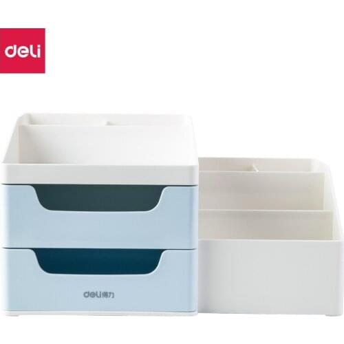 Deli Multi-function Desk Organizer Pen Holder Office School Storage Case Desk Pen Pencil Organizer Desk Accessories