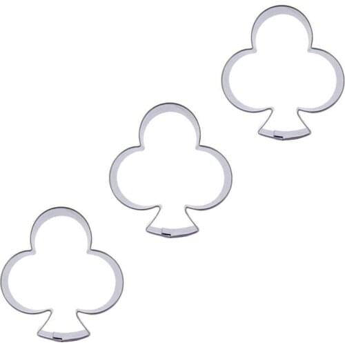 Clubs shape 3 piece cookie cutting molds, baking tools, cake decorating soft candy tools