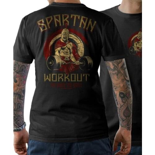 T-Shirt-Spartan Workout Fitness Bodybuilding Power Sports Gain S-3XL
