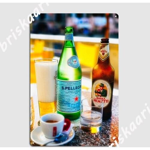 Italian Lifestyle Poster Metal Plaque Club Home Vintage Mural Painting pub Garage Tin sign Poster